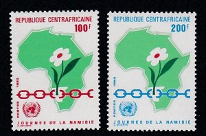 Central Africa # 606-607, Namibia Day,  Mint NH, 1/2 Cat.