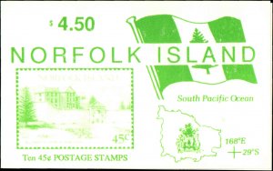 Norfolk Island #533, Complete Set, Unexploded Booklet of 2, Strip of 5, 1993,...