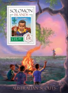 SOLOMON ISLANDS 2014 SHEET AUSTRALIAN SCOUTS slm14111b