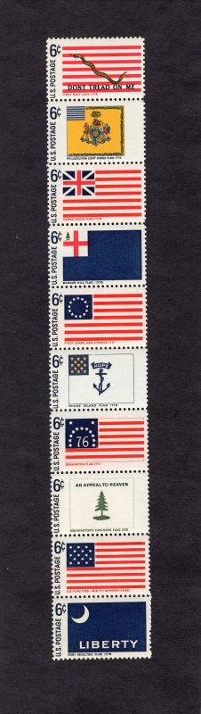 1354a Historic Flags, MNH strip/10