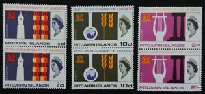 Pitcairn Islands 1966 UNESCO Stamp Set Horizontal Pair MNH