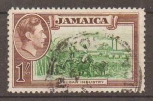 JAMAICA SG130a 1938 1/=REPAIRED CHIMNEY VARIETY USED