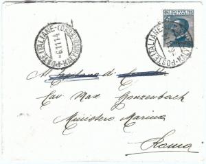 71552 - EGEAN Calimno CALINO - Postal History - Sass 5 ISOLATED on ENVELOPE 1914-