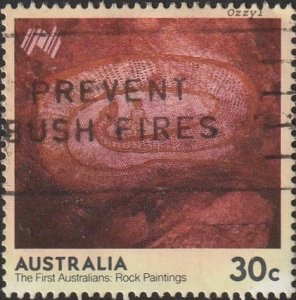 Australia #937 1984 30c Aboriginal Art Rock Python Gibb River W.A.  USED-VG-NH. 