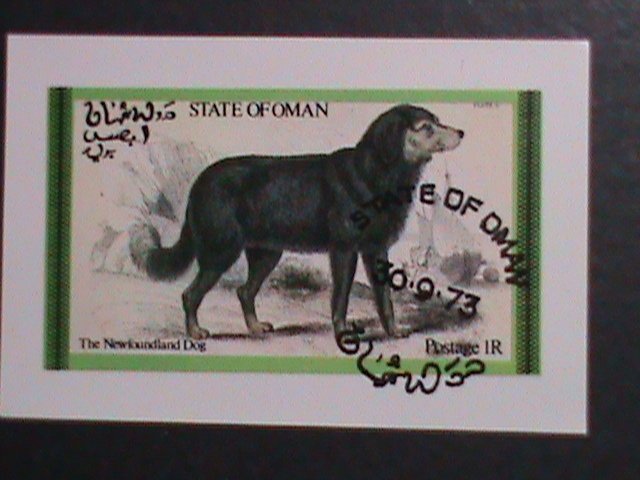 ​OMAN-1973 LOVELY BEAUTIFUL DOG  IMPERF CTO FANCY CANCEL S/S VERY FINE