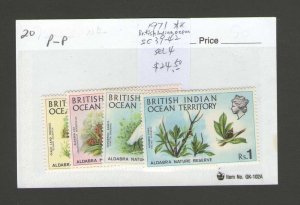 British Indian Ocean Territory 1971 Sc 39-42 set MNH