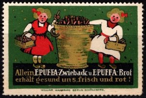 Germany Poster Stamp Only Epuffa Rusks Bread Keep Us Healthy, Fresh And Red!