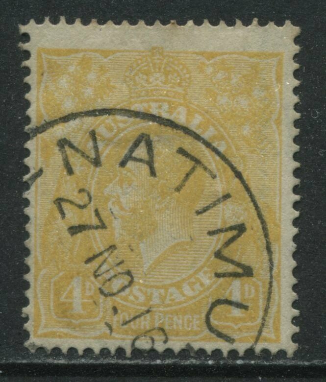 Australia 1915 4d KGV yellow CDS used 