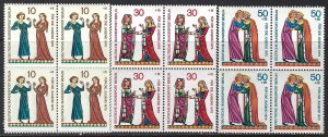 Germany Berlin 9NB70-73 MNH BLOCKS OF 4 [D3]