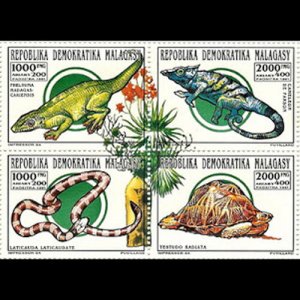 MALAGASY 1993 - Scott# 1159 Reptiles Set of 4 NH