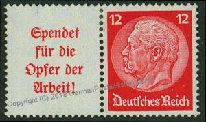 Germany 1930s Hindenburg Michel Se-Tenant Zusammendruck MH 53373