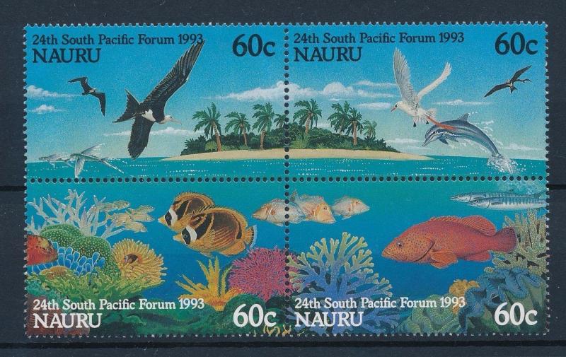 [35219] Nauru 1993 Marine Life Fish Birds MNH