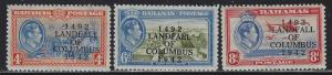 Bahamas 1942 Columbus Ovpts Sc# 116-29 mint