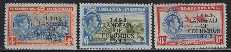 Bahamas 1942 Columbus Ovpts Sc# 116-29 mint