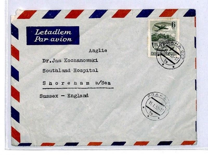 CQ136 1952 *Czechoslovakia* Praha Cover