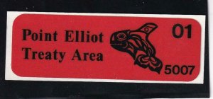 2001, NW Indian Treaty Fishing Stamp, Point Elliot Res. Treaty Area, MNH (43648)
