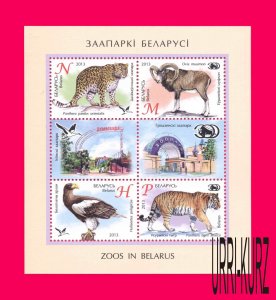 BELARUS 2013 Nature Fauna ZOO Animals Bird Tiger Eagle Leopard Mouflon m-s MNH