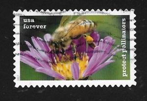 SC# 5231 - (49c) - Protect Pollinators: Honeybee & Aster, Used Single