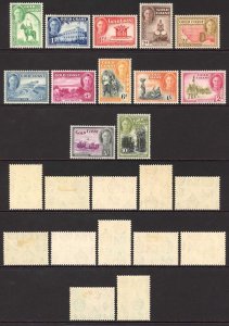 Gold Coast SG135/46 1948 KGVI Set of 13 Wmk Mult Script CA Mixture U/M and M/M