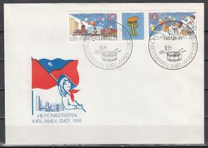 German Dem. Rep., Scott cat. 2688-2689. Pioneers/Scouts. First day covers. ^