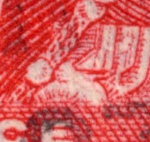 Australia 1938 2d Scarlet KGVI with Medallion Flaw SG184b VFU