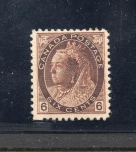 Canada #80 6c QUEEN - MINT (hinged) - with PSE CERTIFICATE cv$190.00