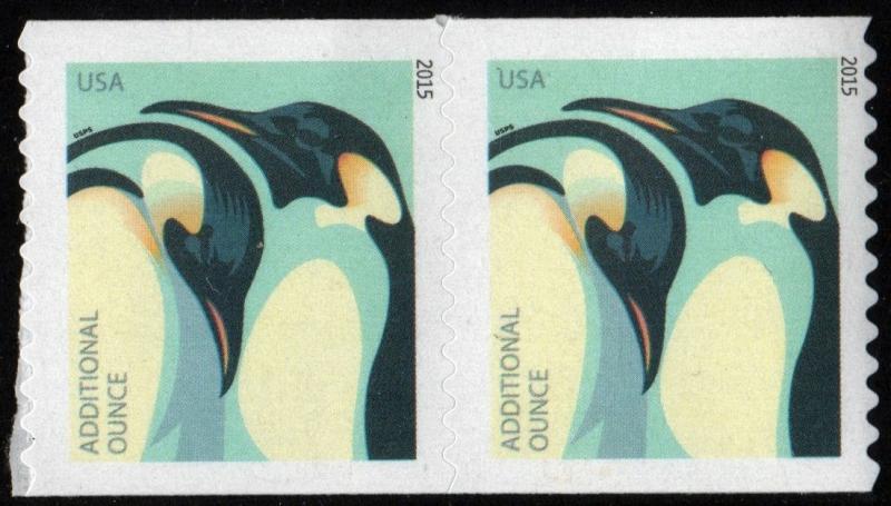 SC#4990 (22¢) Emperor Penguin Coil Pair (2015) SA