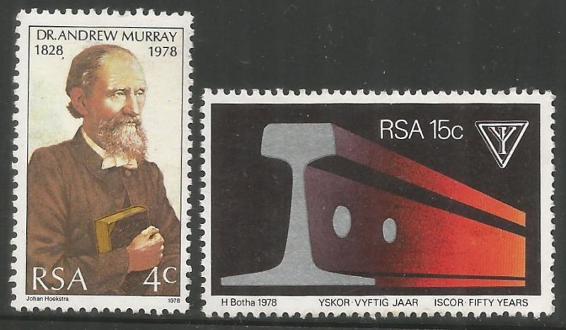 SOUTH AFRICA  501-502  HINGED,  .1978  ISSUE