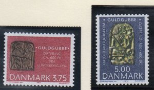 Denmark  Scott 975-76 1993  Archaeological Treasures stamp set mint NH