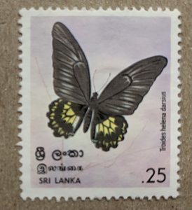 Sri Lanka 1978 25c Butterfly, used or MNG. Scott 534, CV $0.25. SG 659