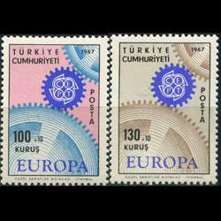 TURKEY 1967 - Scott# B120-1 Europa Set of 2 LH