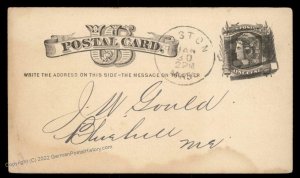 USA 1800s Boston Mass Negative Numeral 11 Fancy Cancel Cover 94964