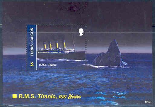 TURKS & CAICOS 10Oth  ANNIVERSARY OF TITANIC SINKING  S/S II  MINT NH 