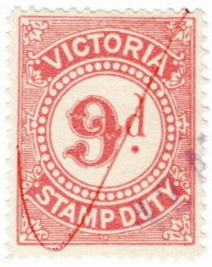 (I.B) Australia - Victoria Revenue : Stamp Duty 9d (1904)