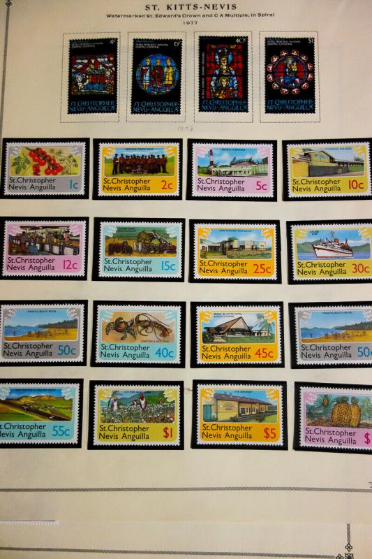 St Kitts Stamp Collection Mostly Mint Potent