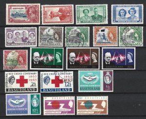 Basutoland  19 Different Min & Used stamps 2022 CV $9.65