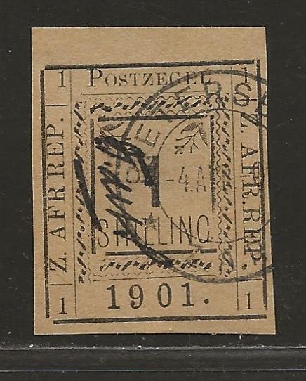 TRANSVAAL SC# 190 (SG#16a)  NO PERIOD AFTER LEFT 'AFR'   FVF/CTO