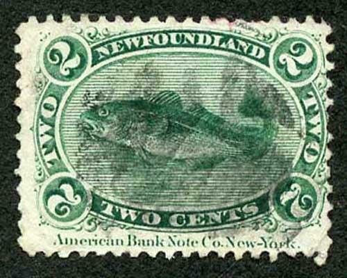 Newfoundland SG31 2c Bluish Green on Medium White Paper Used