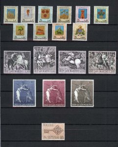 1968 - SAN MARINO - Complete year set - Scott #677-694 - MNH**