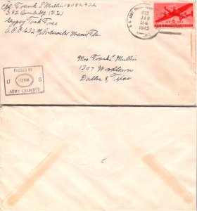 1945 US APO #632, Cuba + Censorship Cancel ( Postal History ), 1945