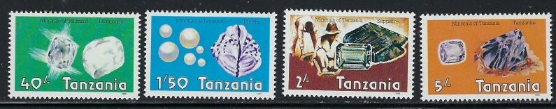 Tanzania 310-13 MNH 1986 Gemstones (fe1798)