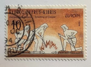 Cyprus 1994 Scott 827 used - 10c, Europa, Smelting of Copper