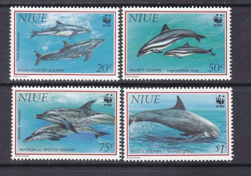 Niue 651-54 MNH 1993 Various Type of Dolphins WWF World Wildlife Full Set of 4