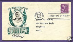 824  HAYES 19c 1938, CACHET CRAFT FIRST DAY COVER, GRE...