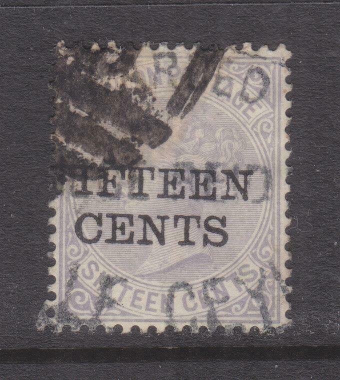 CEYLON, 1885 FIFTEEN CENTS on 16c. Pale Violet, used. 