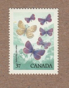 BUTTERFLY = NORTHERN BLUE INSECT = Canada 1988 # 1211 MNH 