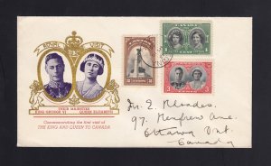 CANADA: 1939 Royal Visit FDC - UNUSUAL CACHET #18