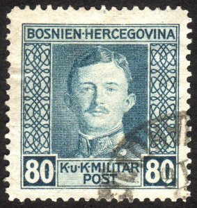 1917, Bosnia 80h, Used, Sc 117