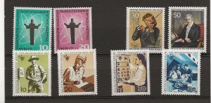 Germany Berlin 1958-69 three sets Catholic,Union, Music  sg.B175-6, 333-8    MNH