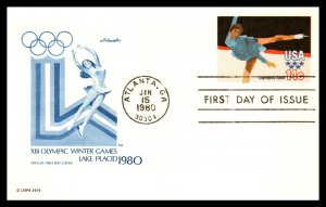 US UX82 Winter Olympics Artmaster U/A FDC Postal Card